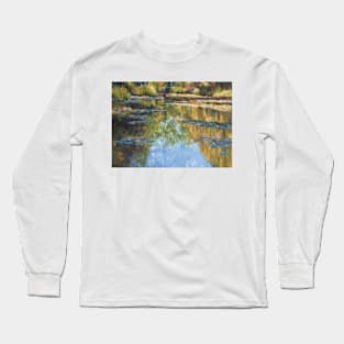 Monet's pond in pastel Long Sleeve T-Shirt